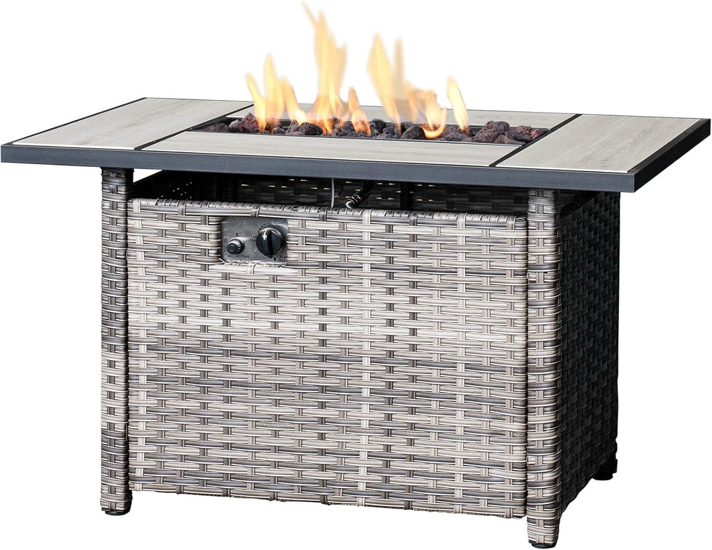 Outdoor Rectangle Gas Fire Table with Lid 42 inch A7