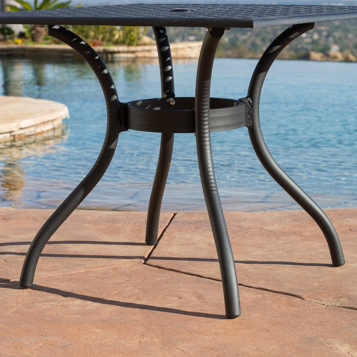 Outdoor Dining Set 5-Pcs Black Sand a7