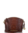 Brahmin Leather Mini Duxbury Crossbody Embossed Pecan Melbourne,brown Nwt
