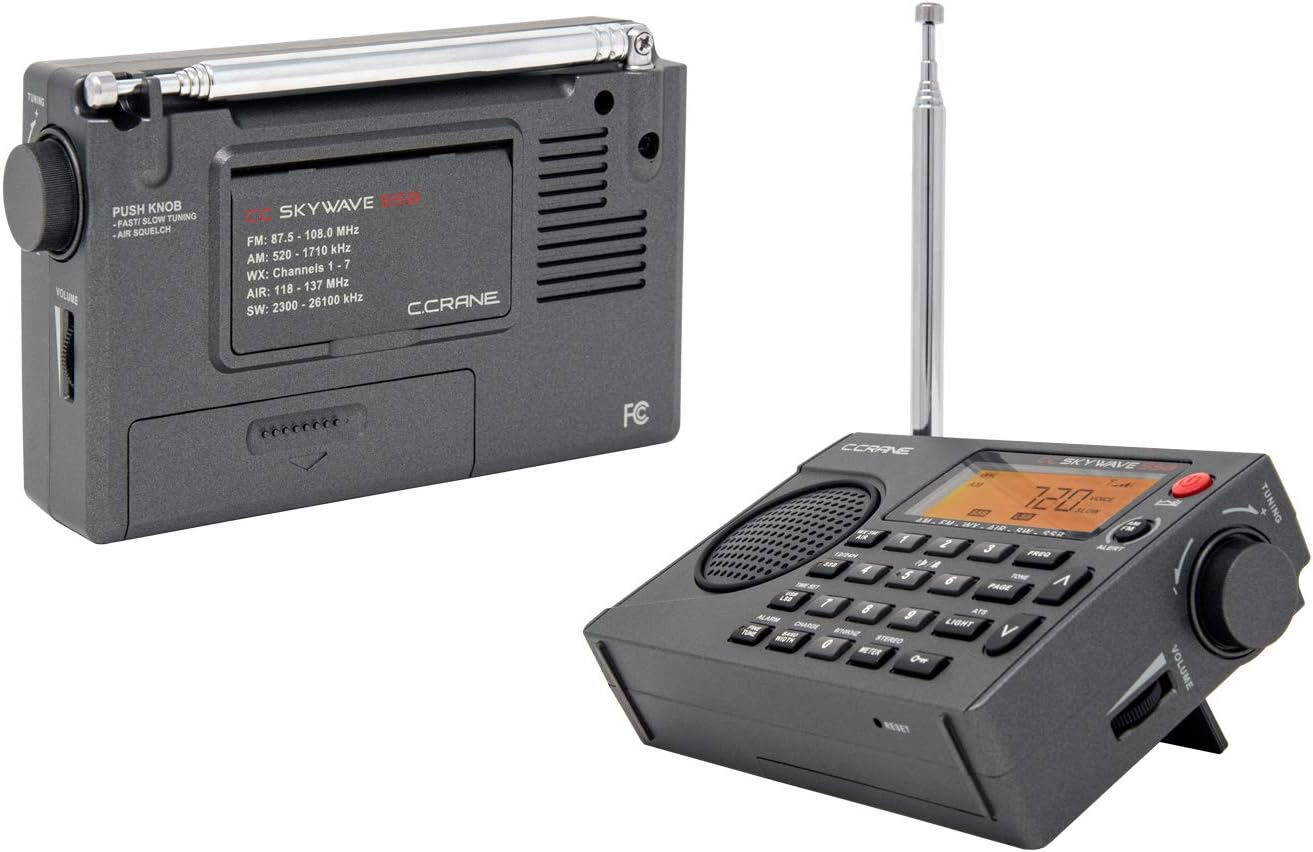 AM/FM/Shortwave/NOAA Weather Portable Radio with Aviation Band and AC Adapter k7