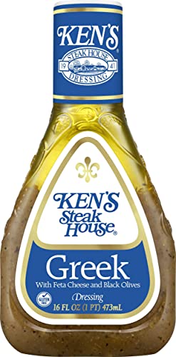 Greek Dressing with Feta & Olives, 16 oz Bottle Pack of 6 k7