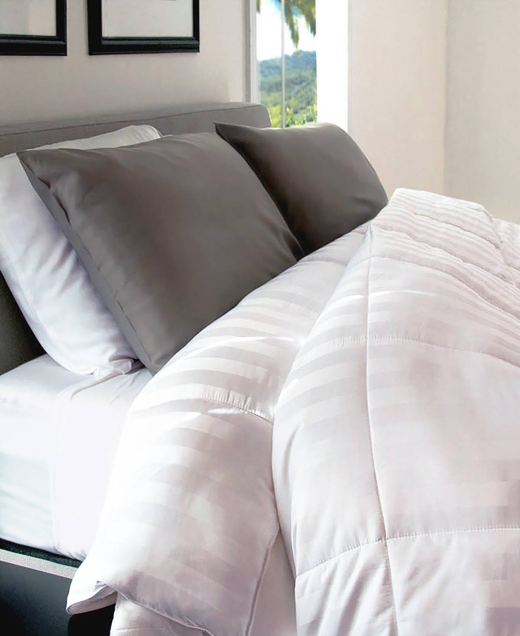 Bamboo Duvet Comforter Queen White 7k