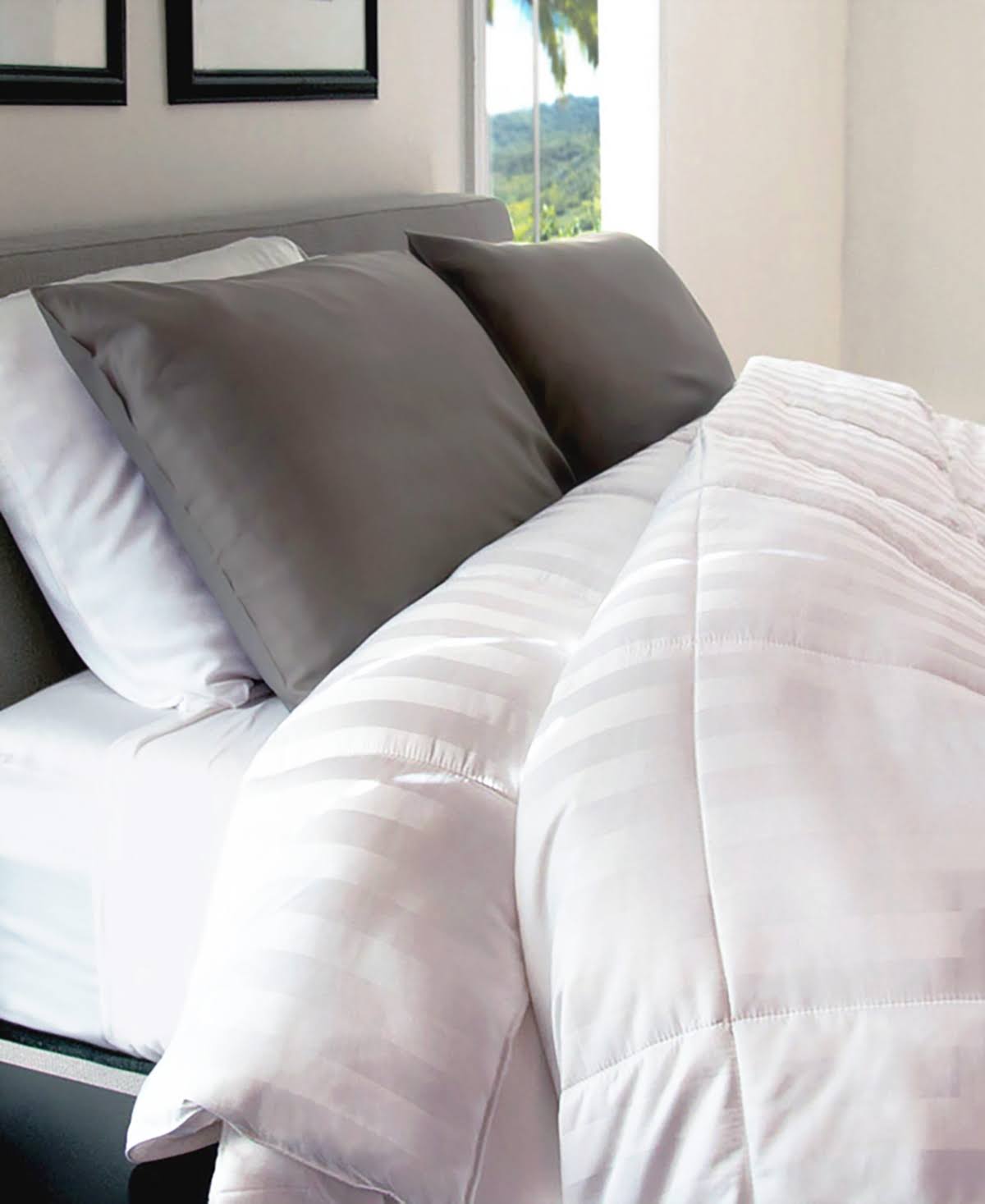 Bamboo Duvet Comforter Queen White 7k
