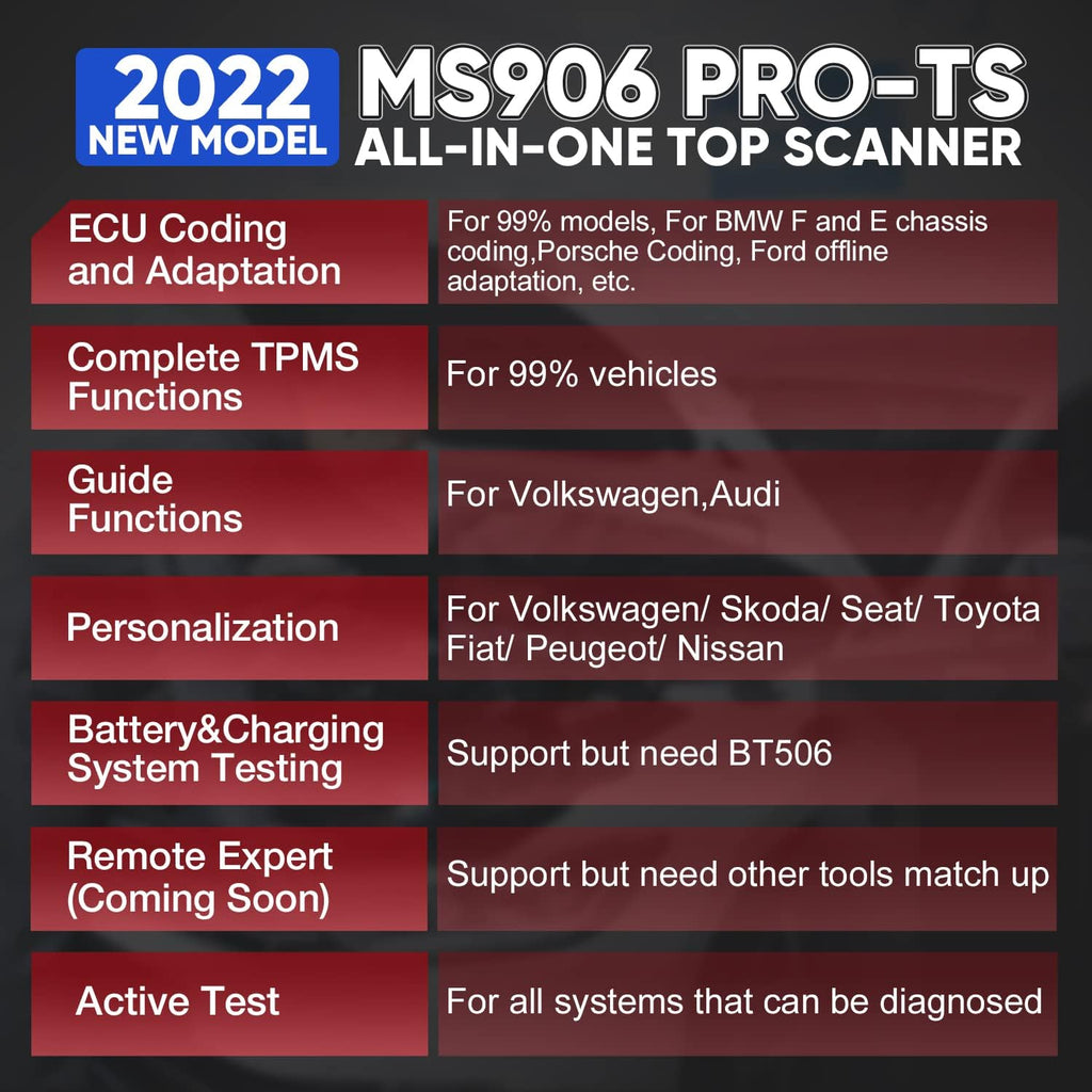 Diagnostic Scanner Tool with All Systems & TPMS Function A7