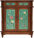 Buffet Cabinet Porch Shoe Cabinet Pastoral Painted Retro Old Furniture Living Room Storage Drawer Hand-painted Sideboard Buffet Sideboard