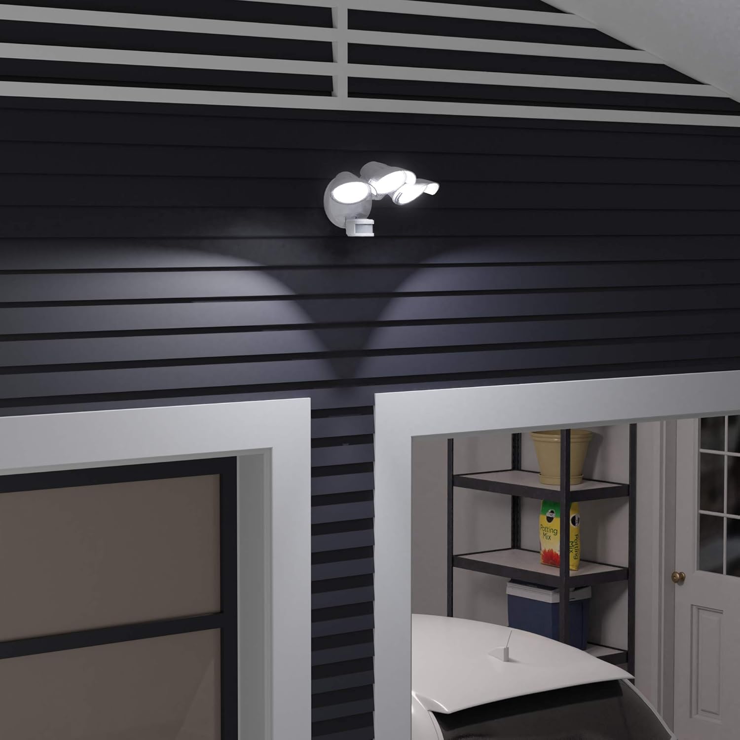 Outdoor Motion Sensor Security Light 60W LED 3 Head A7k