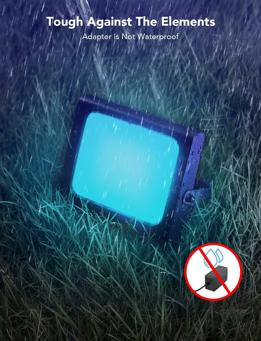 LED Flood Lights, Smart Stage Lights with Scene & Music Modes, RGBIC Wall Washer, IP66 Waterproof, 2 Pack A7k