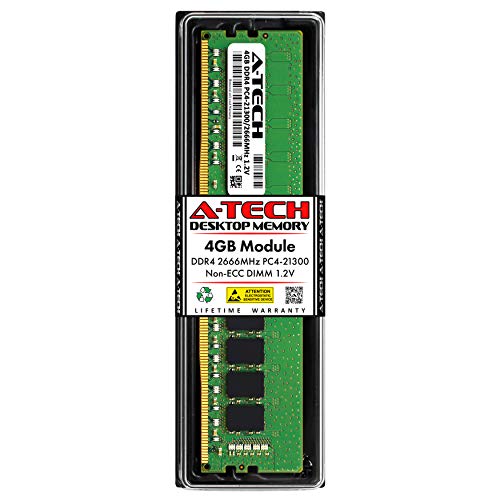 A-Tech 32GB (2x16GB) DDR4 2666 MHz UDIMM PC4-21300 (PC4-2666V) CL19 DIMM Non-ECC Desktop RAM Memory Modules