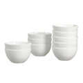Tabletops Gallery 10 Pack White Ceramic 5.5" Cereal Bowls Set for Catering Entertaining