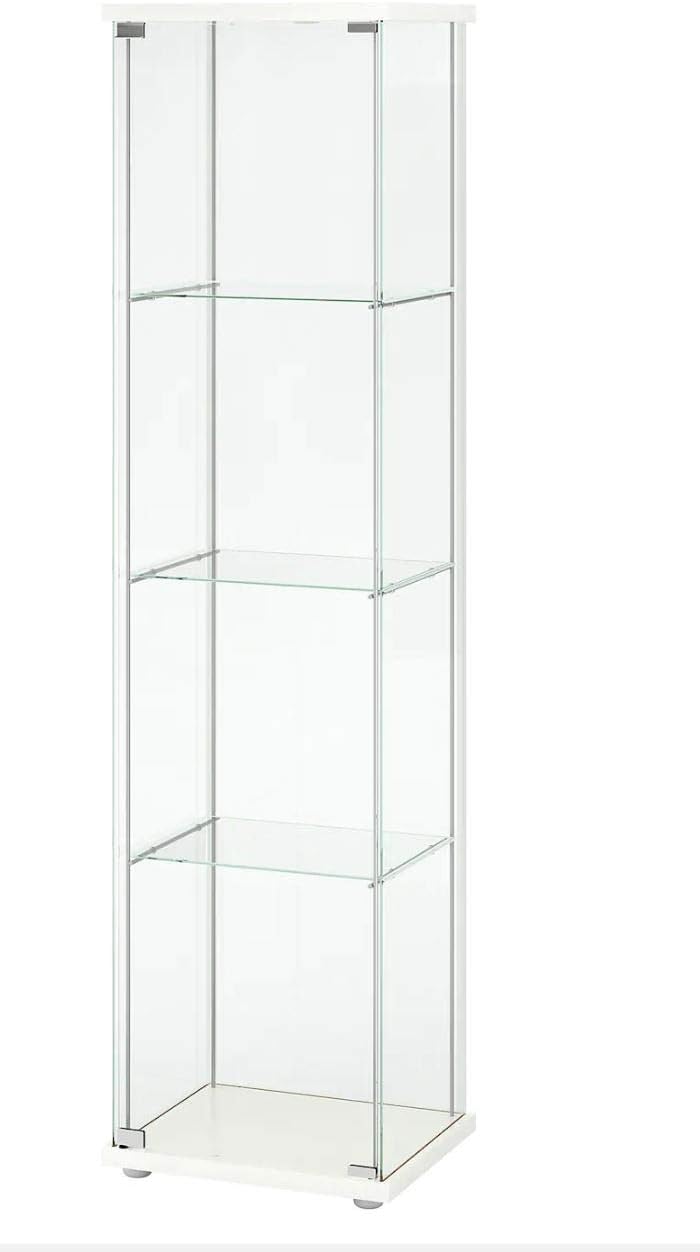Glass Curio Display Cabinet White k7
