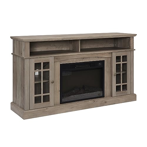 Electric Fireplace TV Stand for TVs up to 65 inch, TV Console with Storage, Espresso q7F