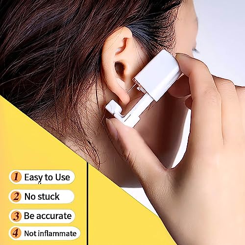 Ear Piercing Kit with CZ Earrings and Self Piercing Gun A7k