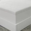 Therapedic Quilted Deluxe 3x22 Memory Foam Bed Topper -White -Size:Cal. King