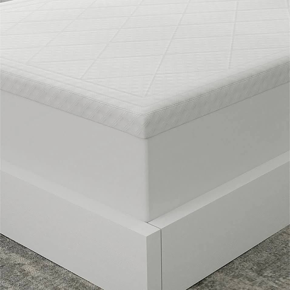 Therapedic Quilted Deluxe 3x22 Memory Foam Bed Topper -White -Size:Cal. King