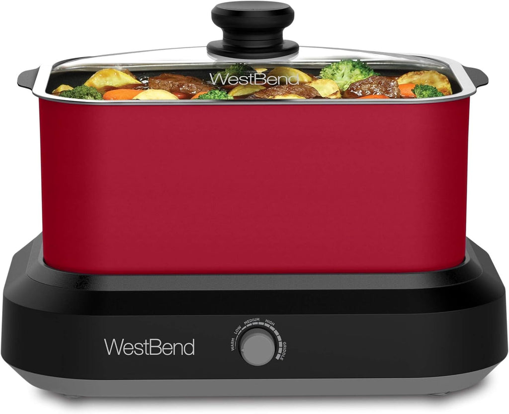 Slow Cooker 6-Quart Non-stick Red a7