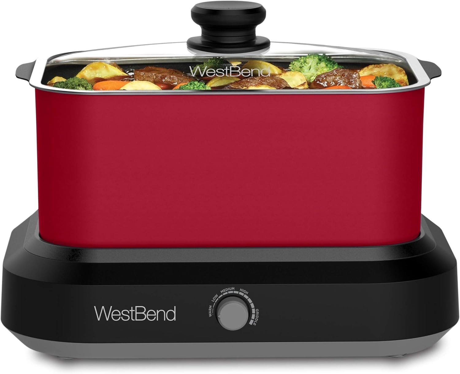 Slow Cooker 6-Quart Non-stick Red a7