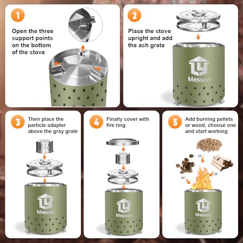 Tabletop Fire Pit Stainless Steel Portable Camping Stove a7