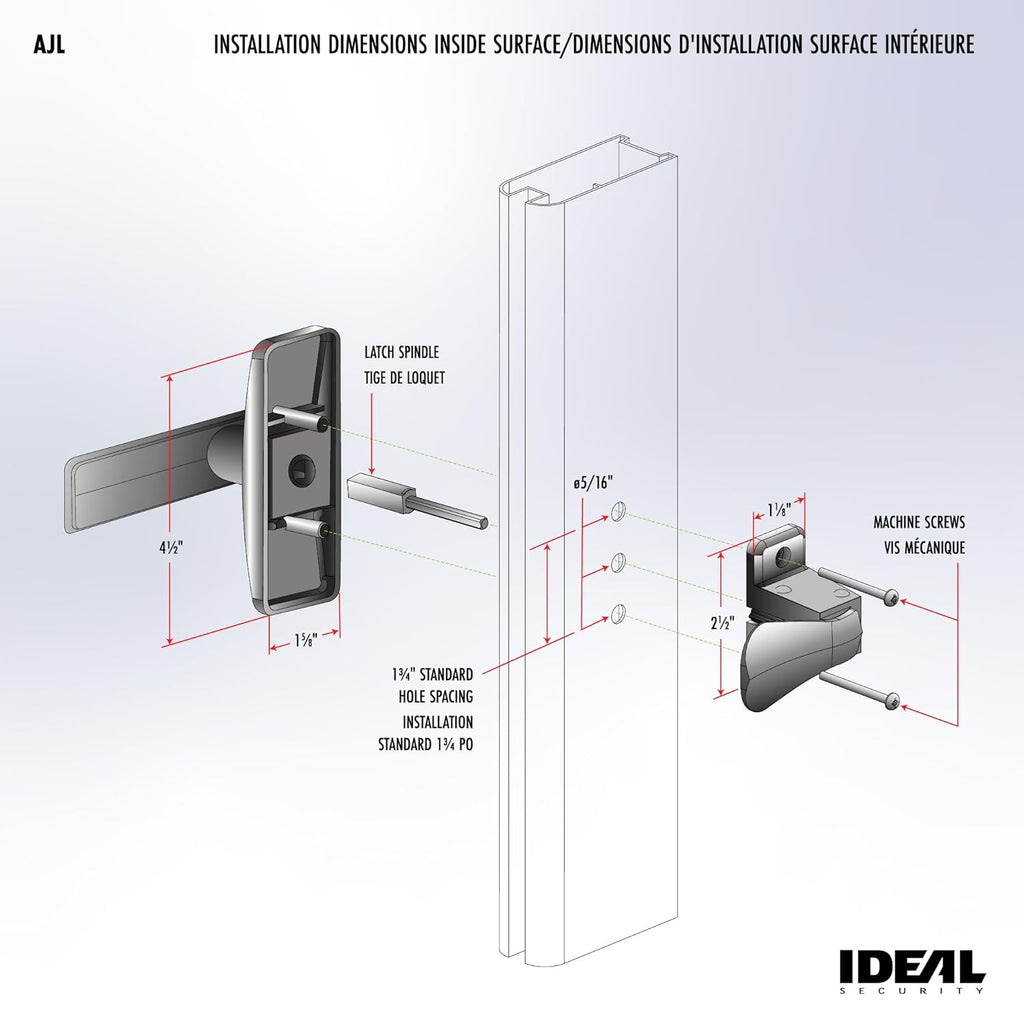 Door Lever for Storm and Screen Doors, Satin Nickel 2-Piece Set k7