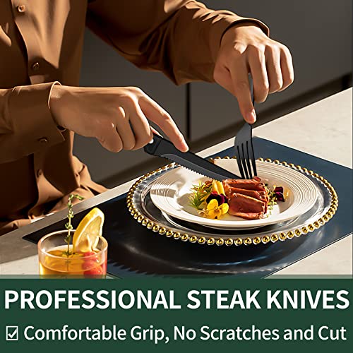 Stainless Steel Flatware Set 24-Piece with Steak Knives A7k