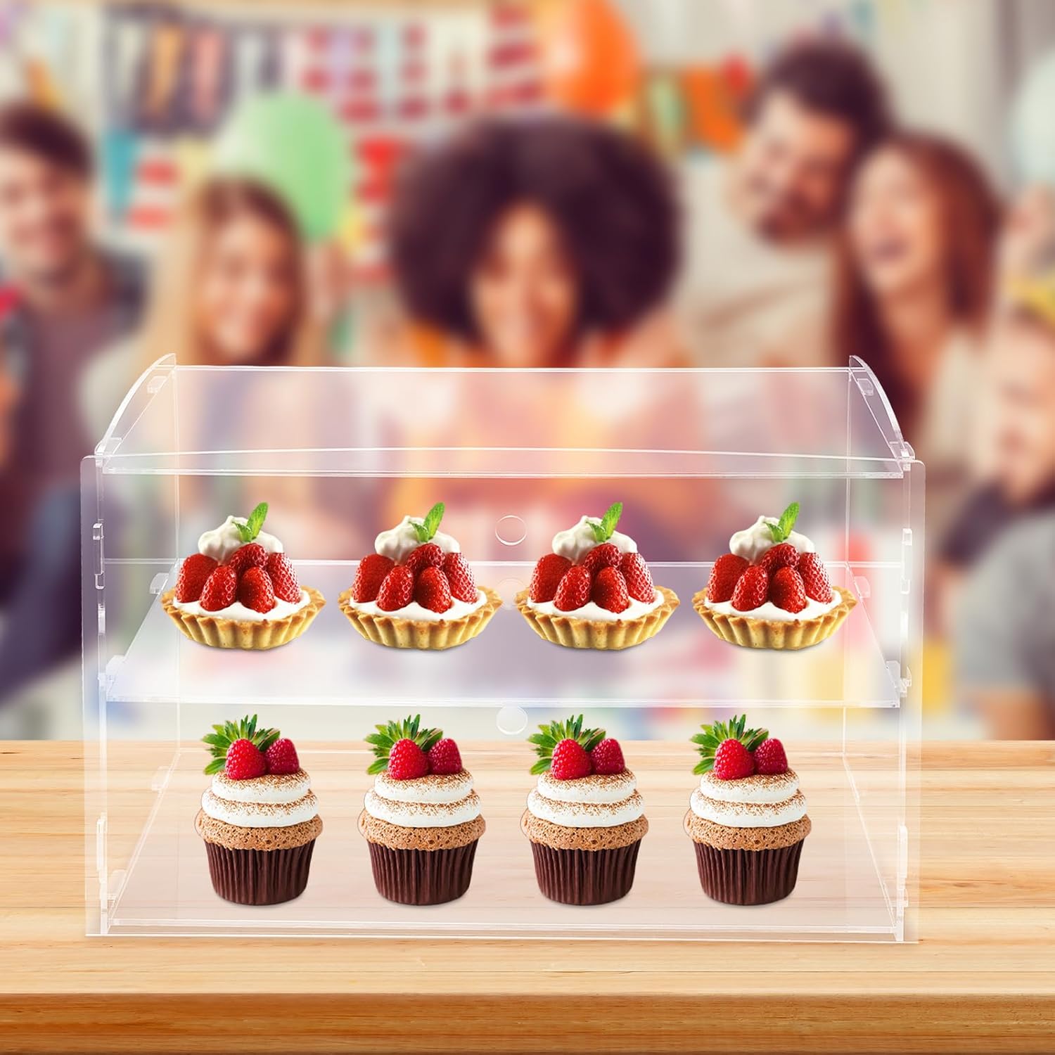 Acrylic Bakery Display Case 2 Tier A7