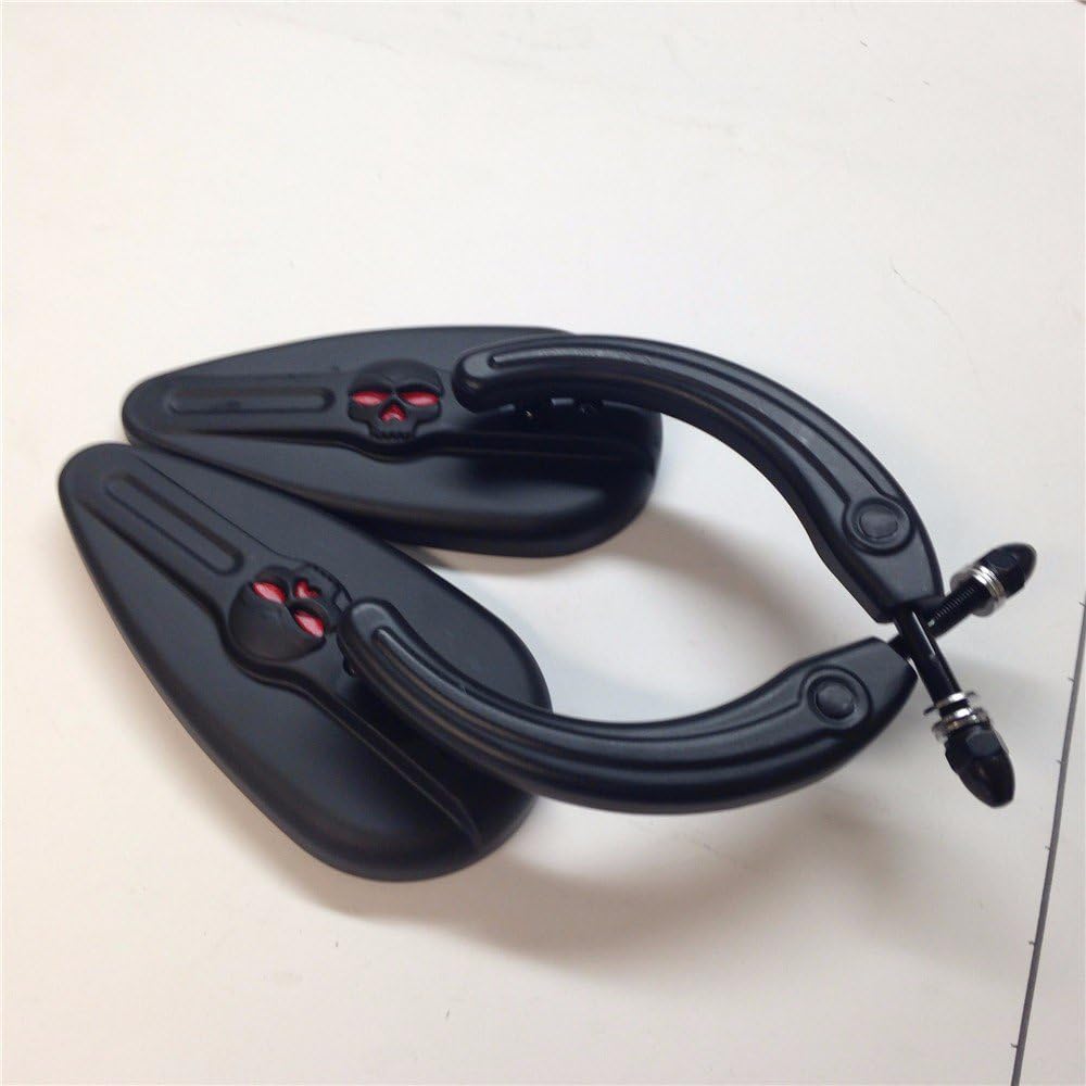 Black Teardrop Skull Zombie Mirrors for Motorcycles A7