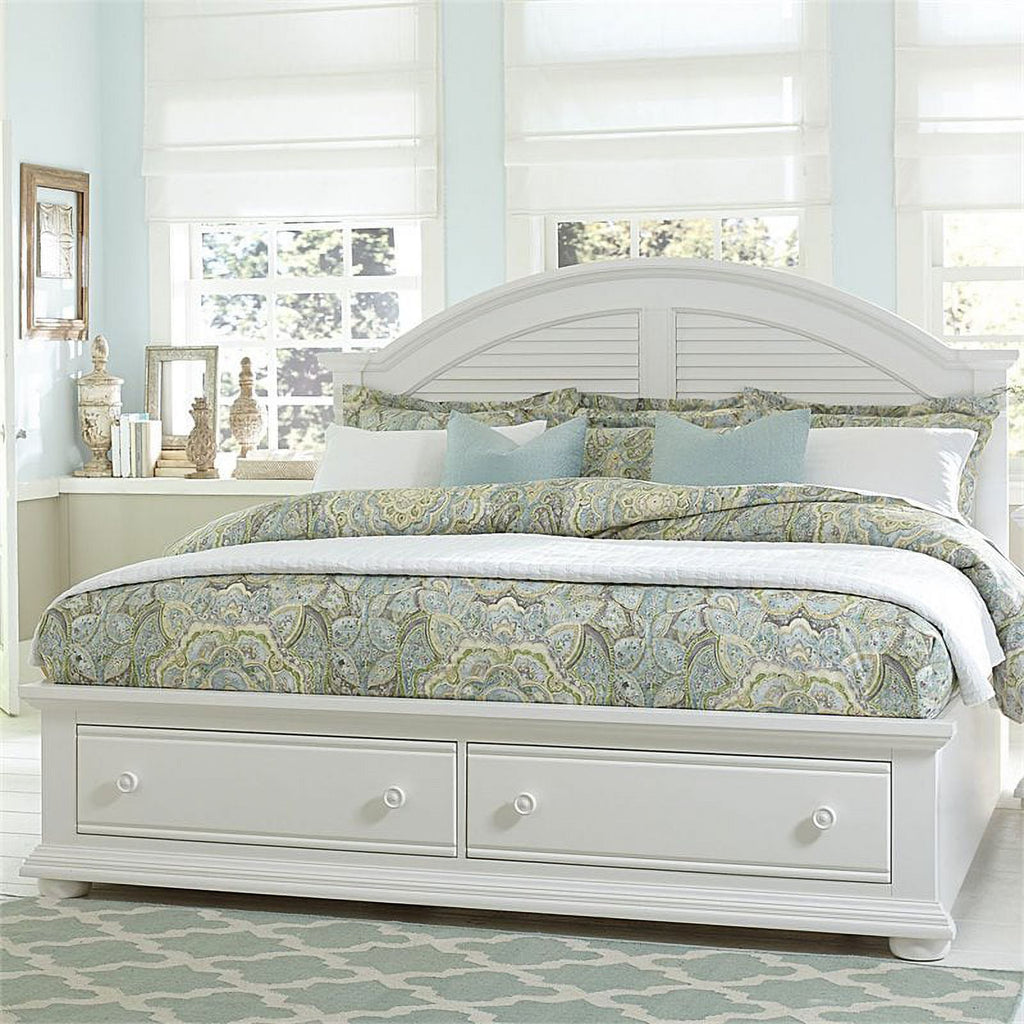 Farmhouse Wood Queen Panel Headboard White k7