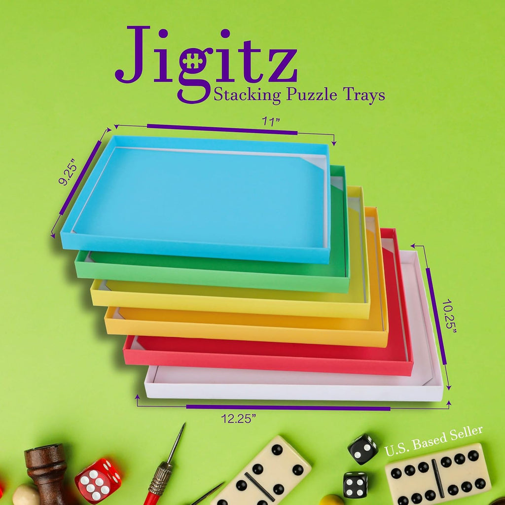 Jigsaw Puzzle Sorter Trays, 7-Piece Set for Large Puzzles K7