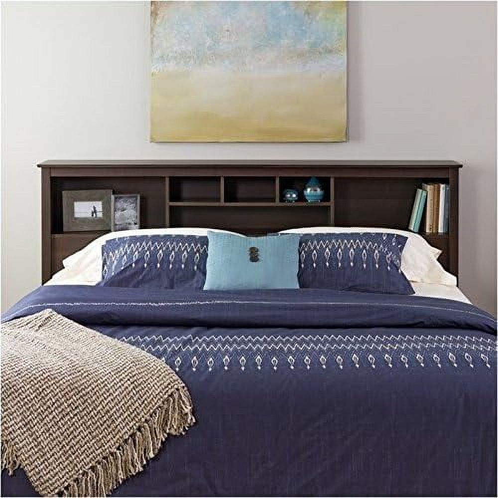 Wood Bookcase Headboard Espresso K7