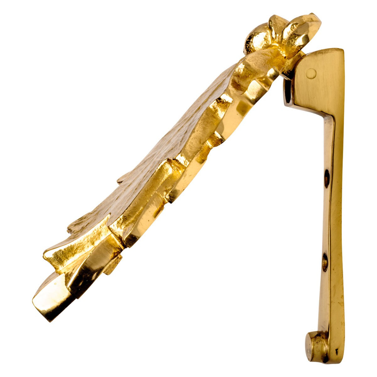 Solid Brass Oak Leaf Door Knocker 6in A7