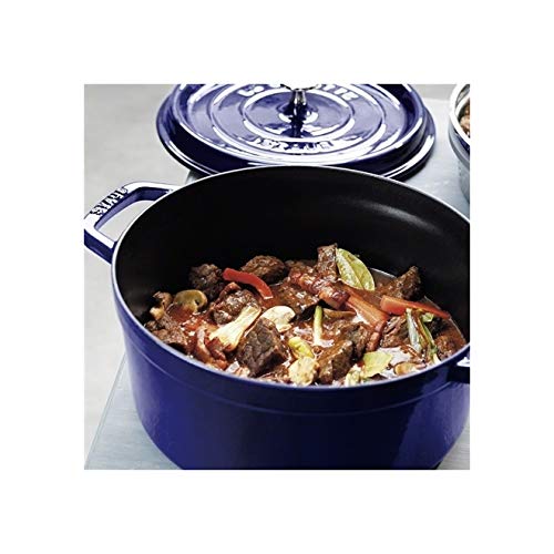 Round Cast Iron Cocotte Black 2.25 qt A7