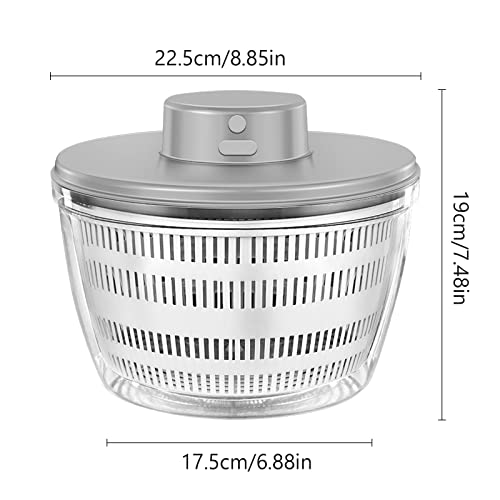 Electric Salad Spinner USB Rechargeable Lettuce Dryer White K7m