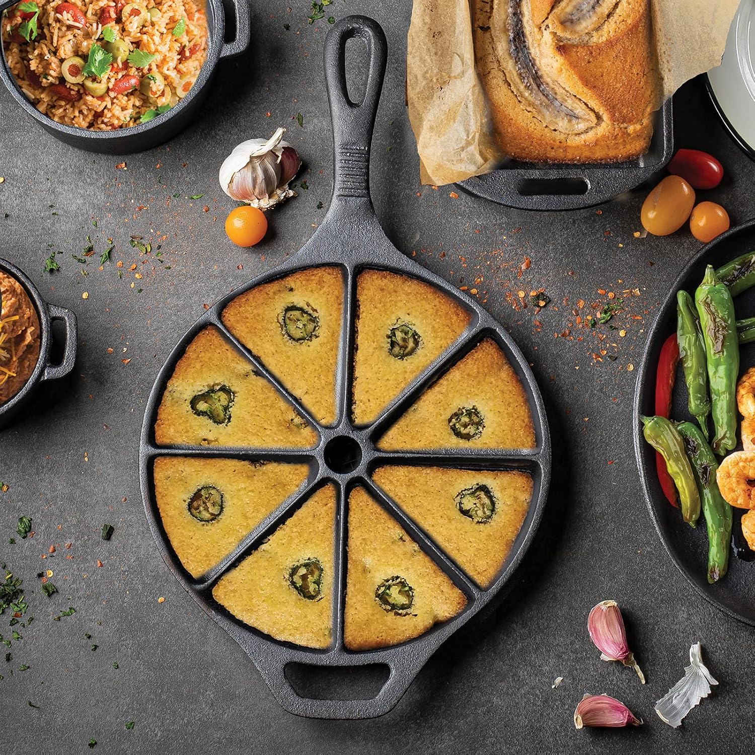 Cast Iron Corn Bread Skillet 8.75 Inch a7