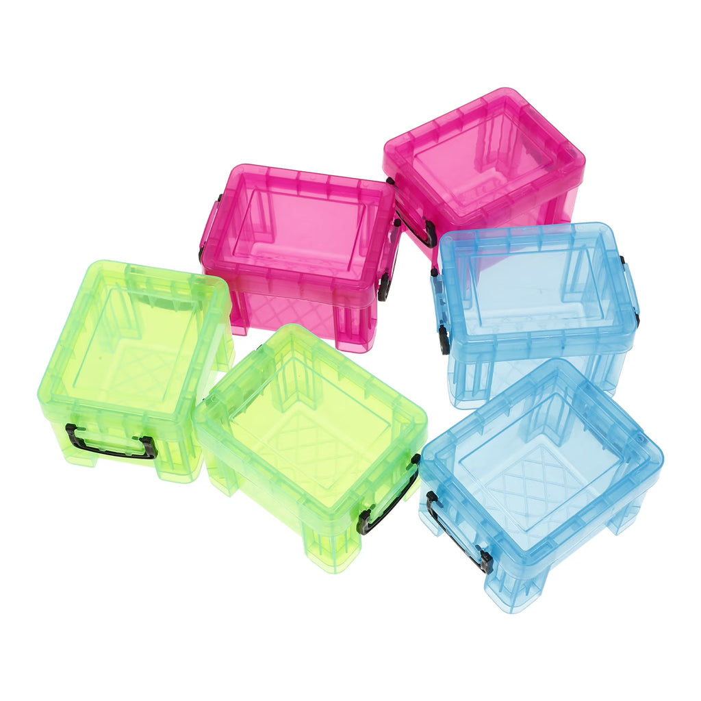 18 Pcs  Small Plastic Box Plastic Crafts Storage Box Organizer Box Beads Box with Lid
