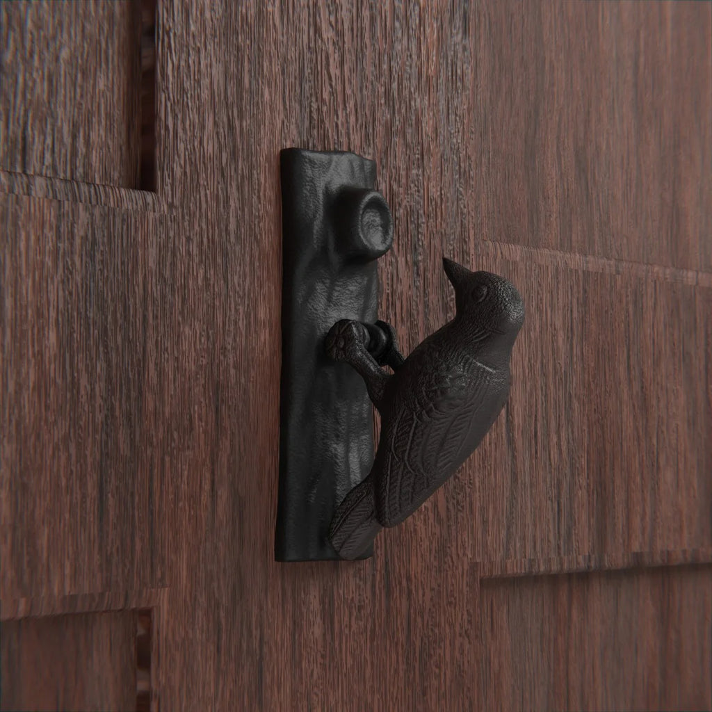 Cast Iron Door Knocker Woodpecker Design 6.5in H7k
