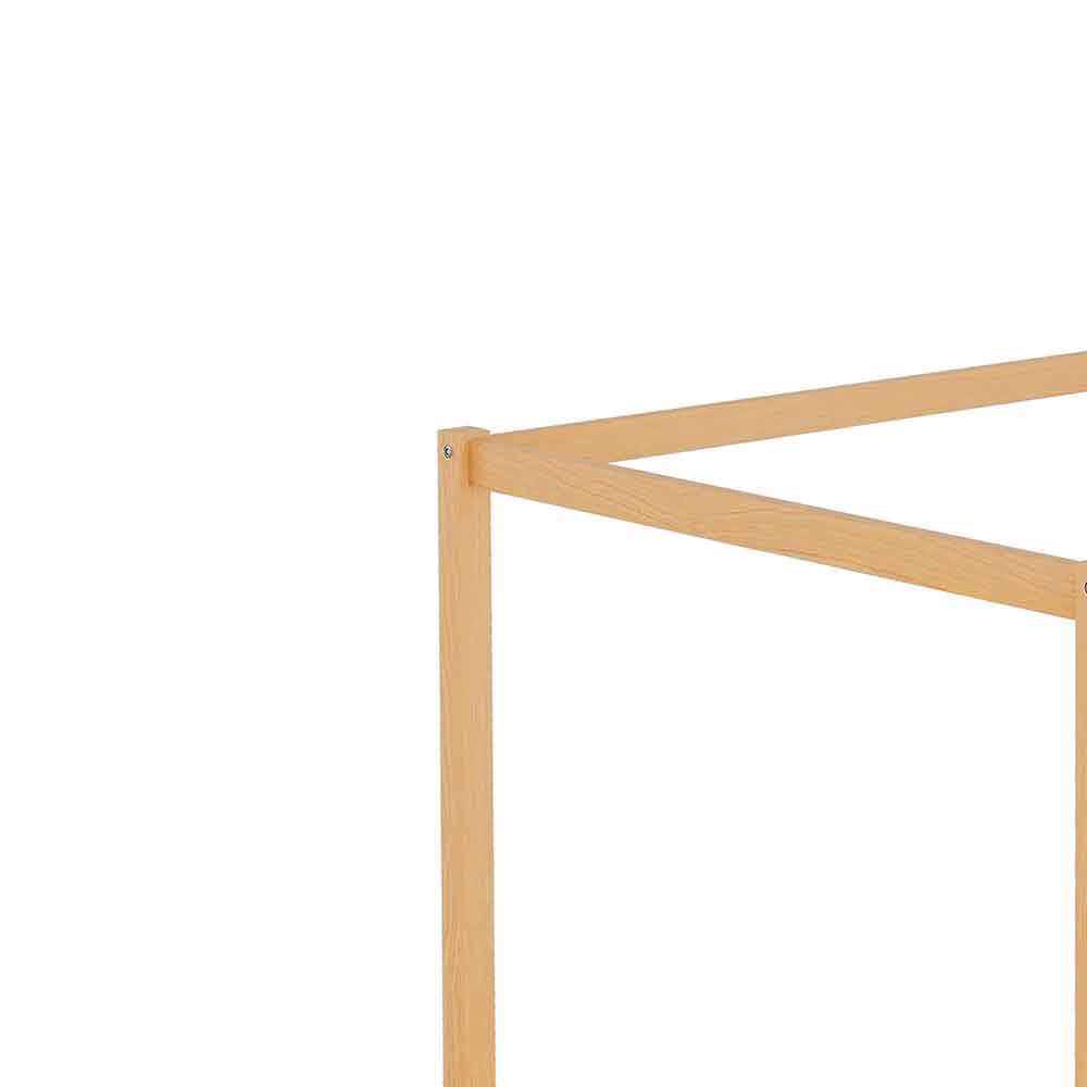 Wood Canopy Platform Bed with Support Legs A7