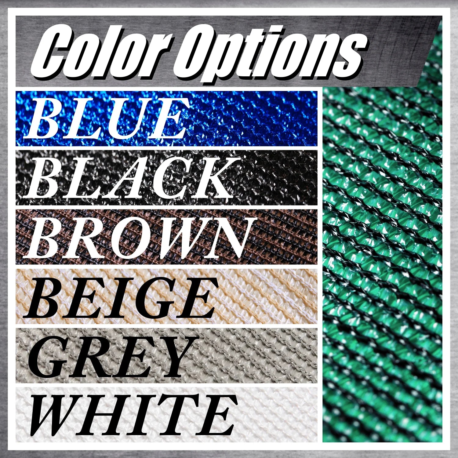 Green Fence Privacy Screen 90% Shade Cloth with Grommets HDPE a7