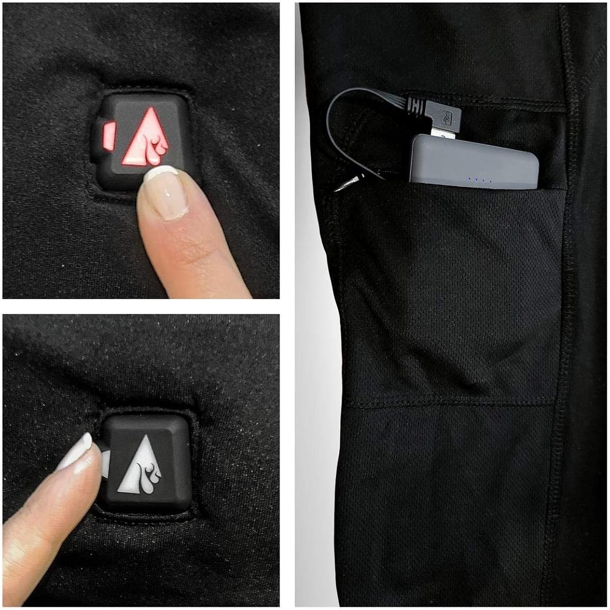 Heated Shirt for Men 3 Heat Panels Camping Skiing a7