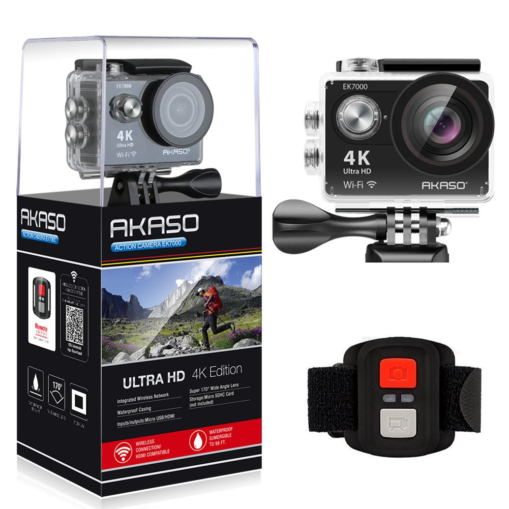 4K Action Camera Waterproof Sports Cam Black k7