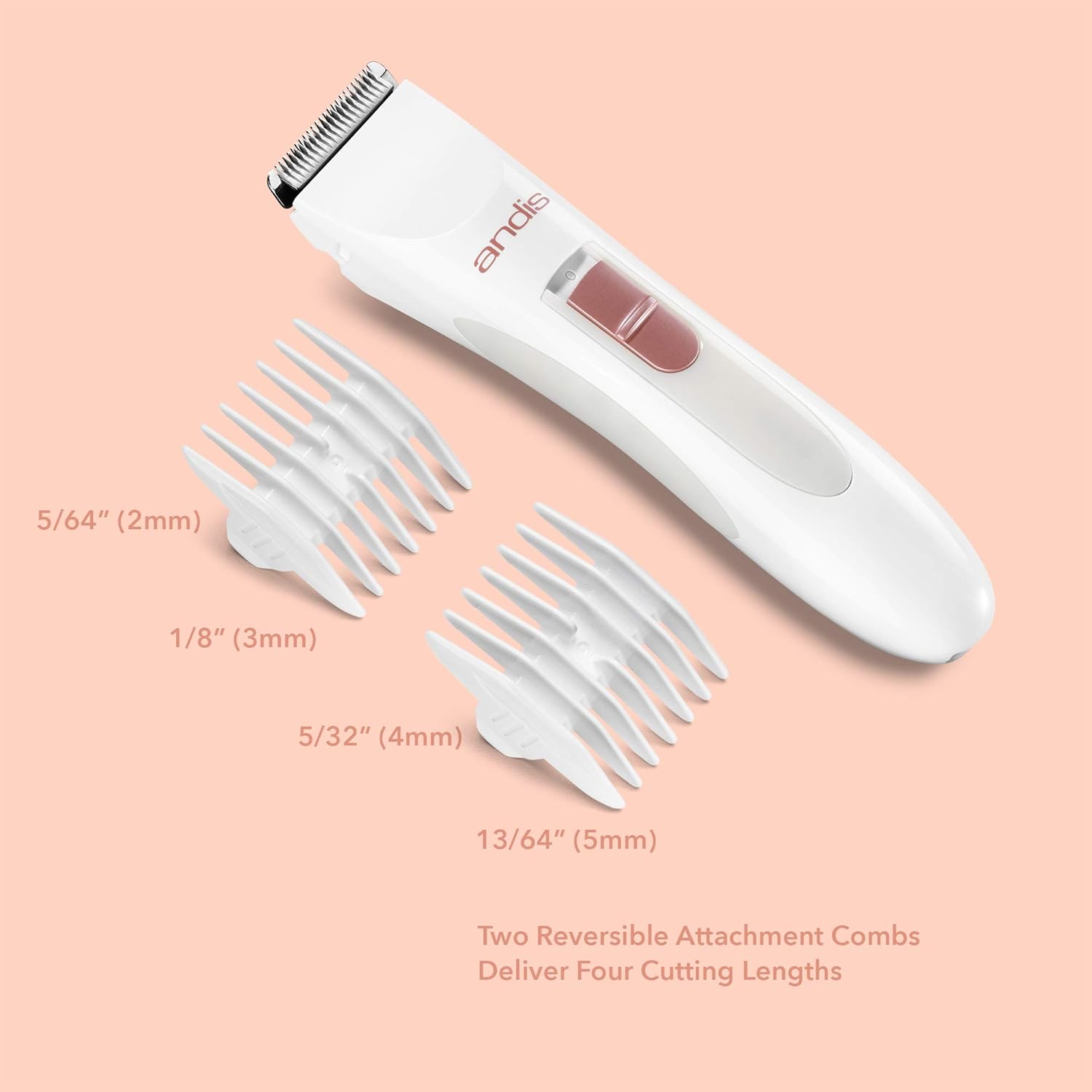 Women's Electric Trimmer Stainless-Steel Blade Cordless White k7
