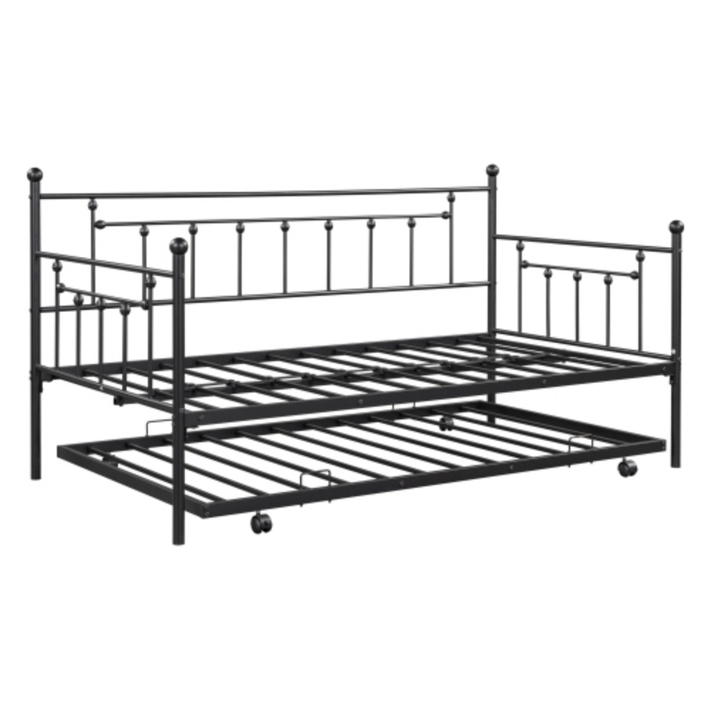 Daybed with Trundle Black Metal k7
