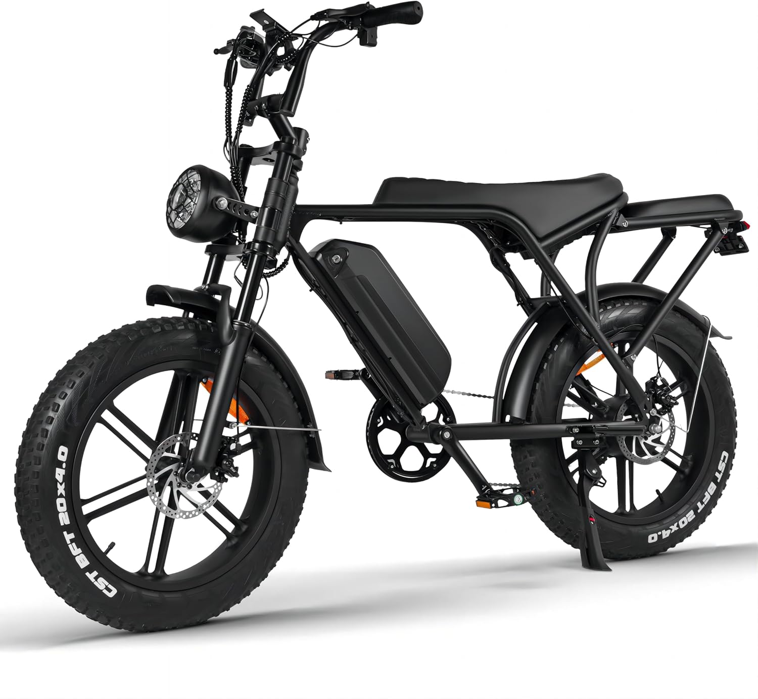 V8 Electric Bike for Adults, 20" Fat Tire Ebike with 750W Brushless Motor/ 48V 15Ah Removable Battery/Up to 31MPH/ 7-Speed Transmission Electric Bicycle/UL Certified, Black