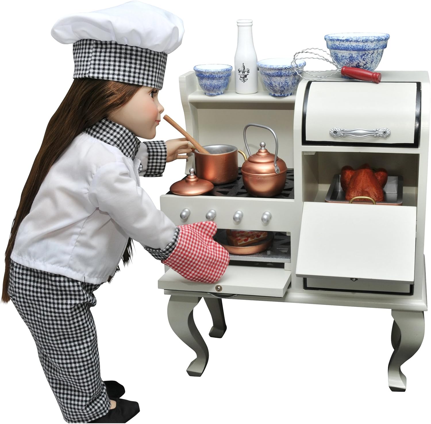 Wooden Doll Cook Stove & Oven 18 Inch A7