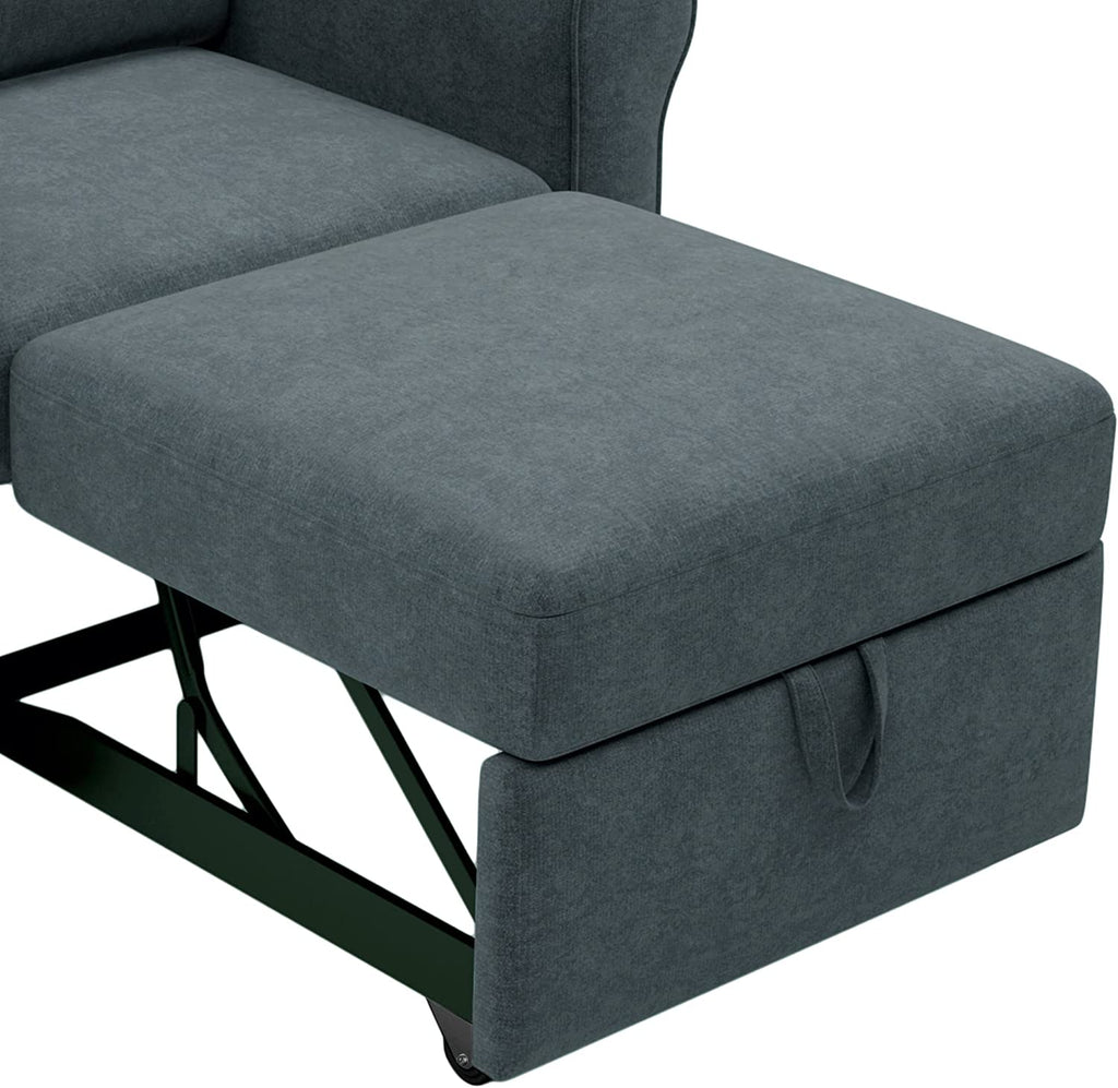 Sleeper Chair Convertible Sofa Bed Dark Blue k7