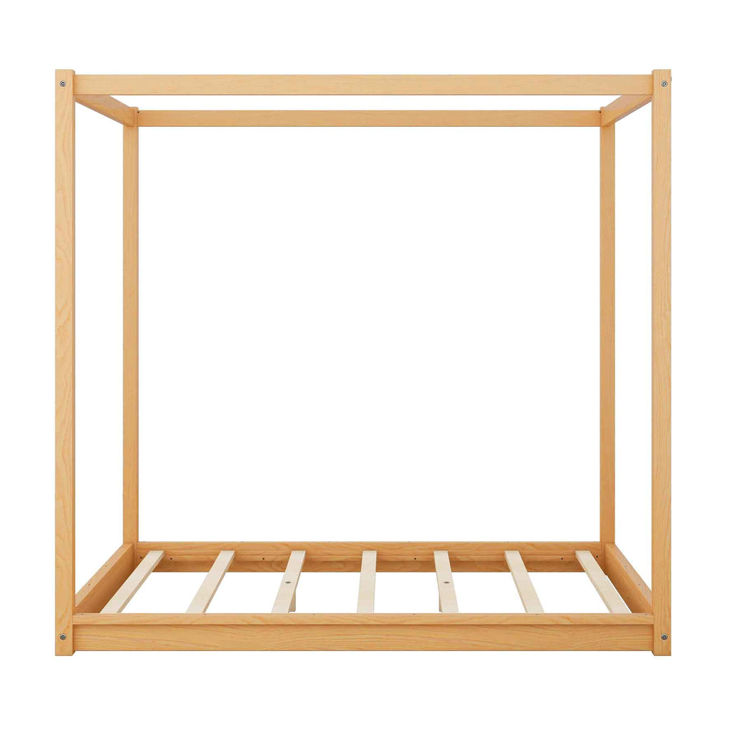 Wood Canopy Platform Bed with Support Legs A7