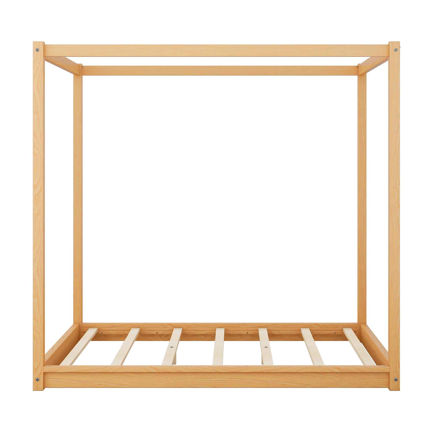 Wood Canopy Platform Bed with Support Legs A7