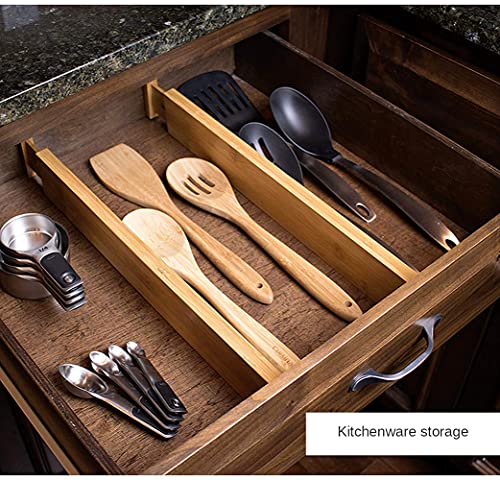 Bamboo Drawer Dividers Set of 4, Adjustable 13"-17" a7