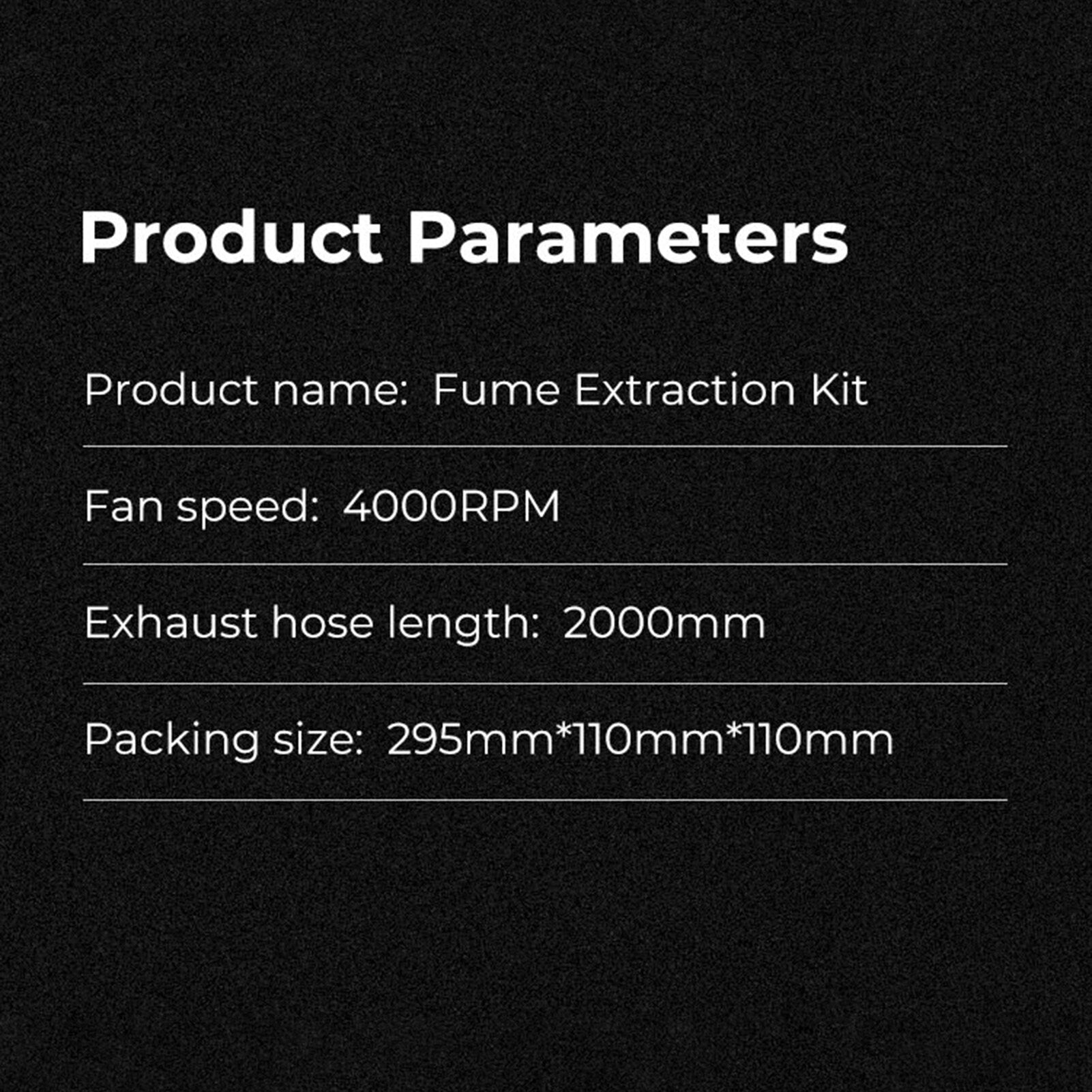 Fume Extraction Kit with 4000 RPM Fan and 2000mm Hose A7