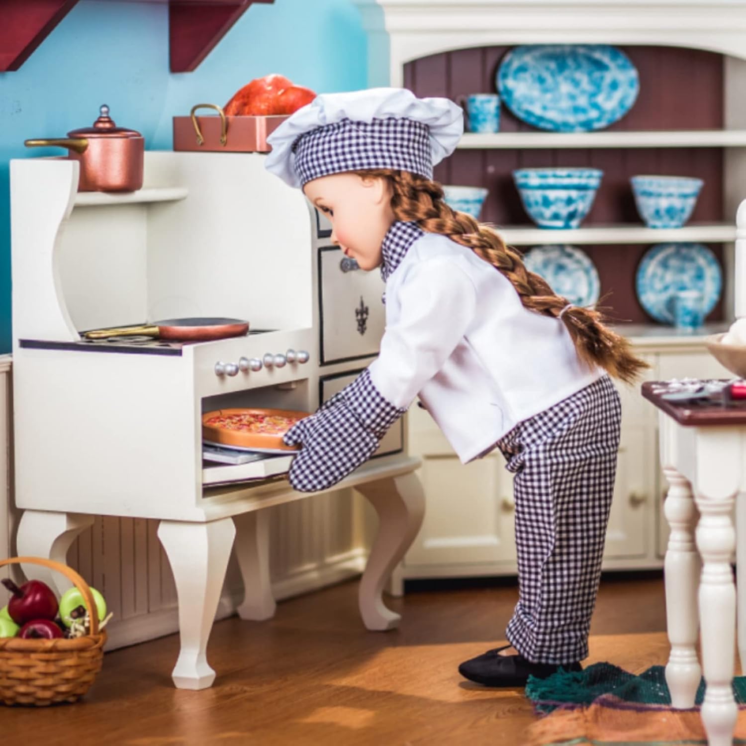 Wooden Doll Cook Stove & Oven 18 Inch A7