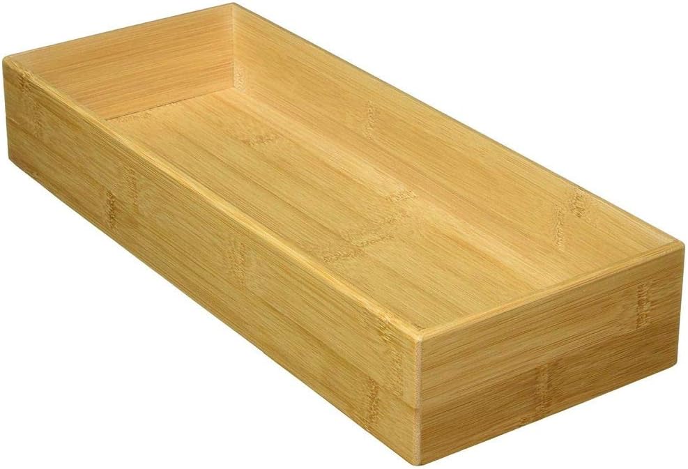 Lipper International 8384 Bamboo Wood Stacking Drawer Organizer Box, 9"x 6"