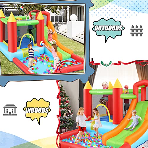Inflatable Bouncy Castle with Ball Pit and Slide k7